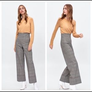 Zara pants with turned -up cuffs.